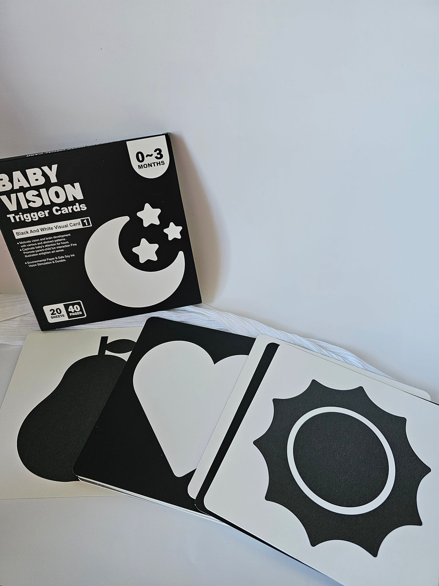 High contrast baby flash cards