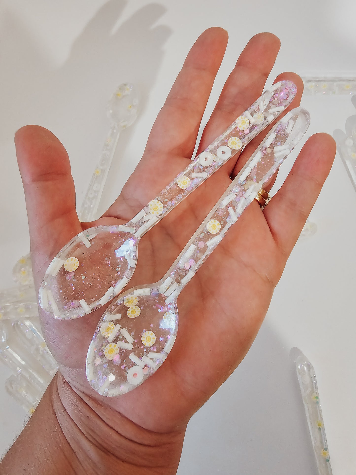 Sunshine Sparkle Resin Spoon