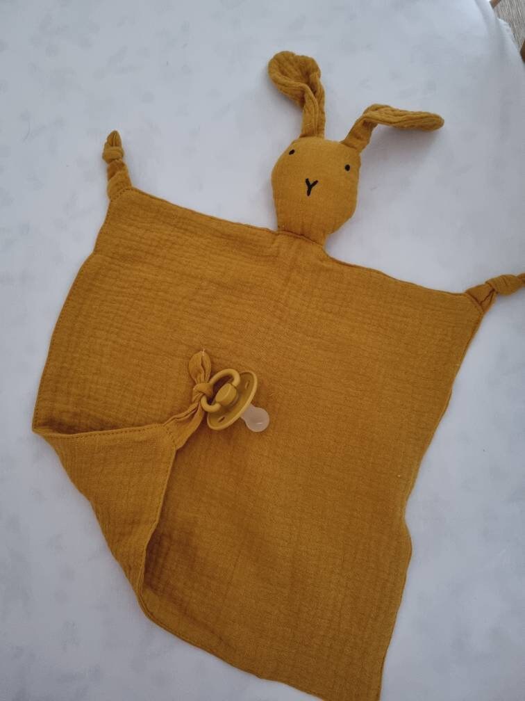 Bel the Bunny Comforter Security Blanket, Dummy Holder
